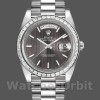 Replica Heren Rolex Day-Date-228396TBR, 40mm, Donker Rhodium Grijze Wijzerplaat, Diamanten Bezel
