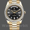 Replica Heren Rolex Day-Date-228398TBR, 40mm, Zwarte Diamant Wijzerplaat, Diamant Bezel, Heren Zwart