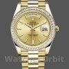 Replica Heren Rolex Day-Date-228398TBR, 40mm, Champagne Index Dial, Diamant Bezel