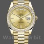 Replica Heren Rolex Day-Date-228398TBR, 40mm, Champagne Index Dial, Diamant Bezel
