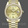 Replica Heren Rolex Day-Date-228398TBR, 40mm, Champagne Romeinse cijfer wijzerplaat, Diamanten ring