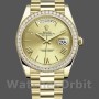 Replica Heren Rolex Day-Date-228398TBR, 40mm, Champagne Romeinse cijfer wijzerplaat, Diamanten ring
