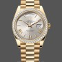 Replica Heren Rolex Day-Date-228398TBR, 40mm, Zilveren Romeinse Cijfer Wijzerplaat, Diamanten Ring