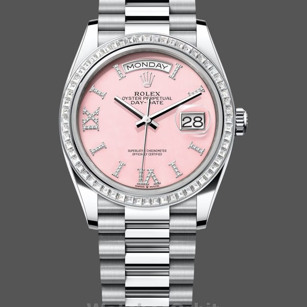 Replica Rolex Day Date 40-M228236 0024 voor heren, witgoud, blauwe ombre wijzerplaat