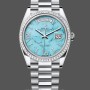 Replica Rolex Day Date 40-M228236 0024 voor heren, witgoud, blauwe ombre wijzerplaat