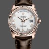 Replica Rolex Day Date 36-m128348RBR 0064 voor heren, geelgoud, witte wijzerplaat