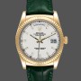 Replica Rolex Day Date 36-128396TBR 0004, Platina, Diamanten ring, Zilver voor heren