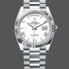 Replica Dames Rolex Datejust 31-278274 0010, Witte Romeinse Wijzerplaat, Geribbelde Ring, Jubileum, Dames Wit
