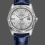 Replica Rolex Day Date 36-m128396TBR 0019 voor heren, diamanten ring, ijsblauwe Romeinse wijzerplaat