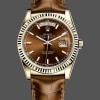 Replica Rolex Day Date 36-128396TBR 0004, Platina, Diamanten ring, Zilver voor heren