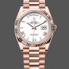 Replica Heren Rolex Day Date 40-M228236 0003, platina, zwarte wijzerplaat