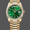 Replica Rolex Day Date 40-M228238 00691, geelgoud, groene ombre wijzerplaat, groene ombre wijzerplaat