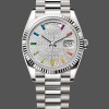 Replica Rolex Day Date 36-128239 0016, witgoud, Pave Rainbow Diamond Dial, diamanten wijzerplaat