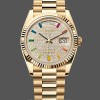 Replica Rolex Day Date 36-m128396TBR 0005, Platina, Parelmoer wijzerplaat, Diamanten ring, President, MOP wijzerplaat