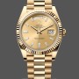 Replica Heren Rolex Day-Date 40-m228238 0005, Geelgoud, Champagne wijzerplaat