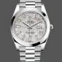 Replica Heren Rolex Day-Date 40-228206 0036, Platina, Meteoriet Baguette Wijzerplaat, Heren Meteoriet Wijzerplaat
