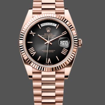 Replica Heren Rolex Day Date 40-m228235 0055, 40mm, 18K Everose Goud, Grijs