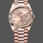 Replica Rolex Day-Date 36mm unisex-m128235 0009-Evergoud-Roze Wijzerplaat Roze Roze