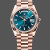 Replica Rolex Day Date 36-128238 0132 voor heren, champagne wijzerplaat, geelgouden armband