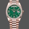Replica Rolex Day Date 36-128238 0132 voor heren, champagne wijzerplaat, geelgouden armband