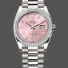 Replica Rolex Day Date 36-m128236 0023 voor heren, 36 mm, helderblauwe wijzerplaat met diamant bezet, geribbelde lunette, President