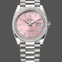 Replica Rolex Day Date 36-m128236 0023 voor heren, 36 mm, helderblauwe wijzerplaat met diamant bezet, geribbelde lunette, President