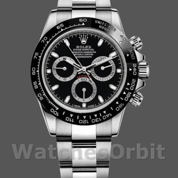 Replica Rolex Cosmograph Daytona 40mm Heren-116500LN-Keramische Bezel-Zwarte Wijzerplaat Zwart