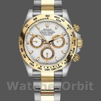 Replica Heren Rolex Cosmograph Daytona-116503, 40mm, Wijzerplaat met index wit