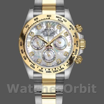 Replica Heren Rolex Cosmograph Daytona-116503, 40mm, Witte Parelmoer Wijzerplaat, Heren MOP