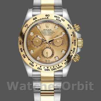 Replica Heren Rolex Cosmograph Daytona-116503, 40mm, Geelgoud, Champagne Diamanten Wijzerplaat
