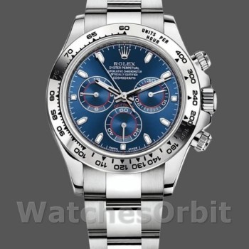 Replica Heren Rolex Cosmograph Daytona-116509, 40 mm, wijzerplaat met blauwe index