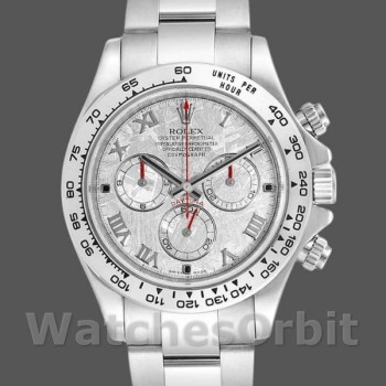 Replica Heren Rolex Cosmograph Daytona-116509, 40mm, Meteorietgrijze Romeinse wijzerplaat, Heren Meteorietgrijs