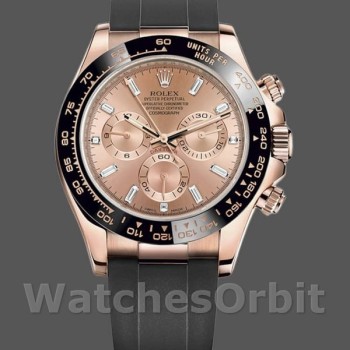 Replica Rolex Cosmograph Daytona 40mm Heren-116515LN-Evergoud-Roze Wijzerplaat Roze