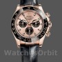 Replica Rolex Cosmograph Daytona 40mm Heren-116515LN-Leren Band-Zwart Roze Wijzerplaat Roze