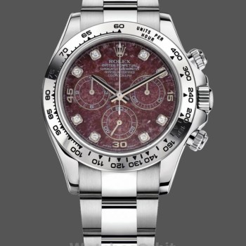Replica Rolex Cosmograph Daytona witgoud rubelliet wijzerplaat 116509 40MM rode wijzerplaat