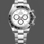 Replica Heren Rolex Cosmograph Daytona 40MM Oystersteel M126500LN - Klassiek Zwarte Wijzerplaat Wit