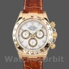 Replica Rolex Daytona 40mm Heren-116518 Geelgoud-Automatisch-Witte Wijzerplaat Wit