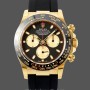 Replica Rolex Daytona 40mm Heren-116518LN-Zwarte wijzerplaat-Rubberband Zwart