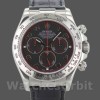 Replica Rolex Daytona 40mm Heren-116519-Zwarte Racing Dial-Leren Band Zwart<br />