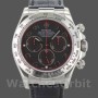 Replica Rolex Daytona 40mm Heren-116519-Zwarte Racing Dial-Leren Band Zwart<br />