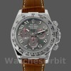Replica Rolex Daytona 40mm Heren-116519-Grijze Wijzerplaat-Bruin Lederen Band Grijs<br />