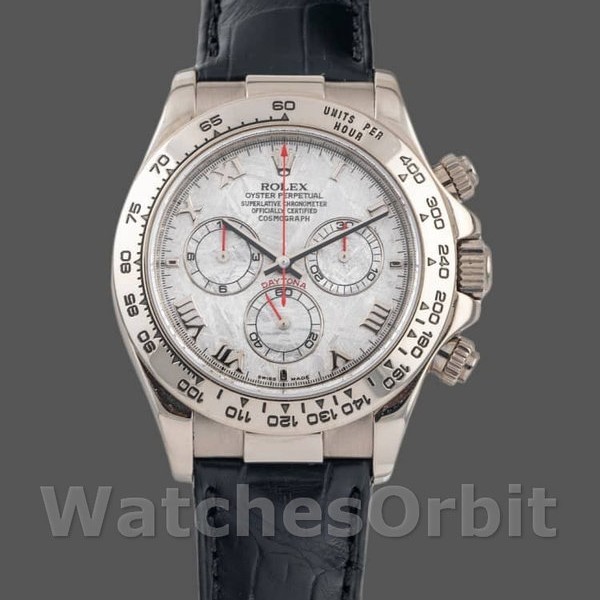 Replica Rolex Daytona 40mm Heren-116519-Meteoriet Wijzerplaat-Leren Band Meteoriet