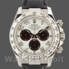 Replica Rolex Daytona 40mm Heren-116519-Panda Wijzerplaat-Zwart Leren Band Wit