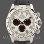 Replica Rolex Daytona 40mm Heren-116519-Panda Wijzerplaat-Zwart Leren Band Wit