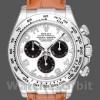Replica Rolex Daytona 40mm Heren-116519-Panda Wijzerplaat-Bruin Lederen Band Wit