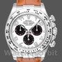 Replica Rolex Daytona 40mm Heren-116519-Panda Wijzerplaat-Bruin Lederen Band Wit