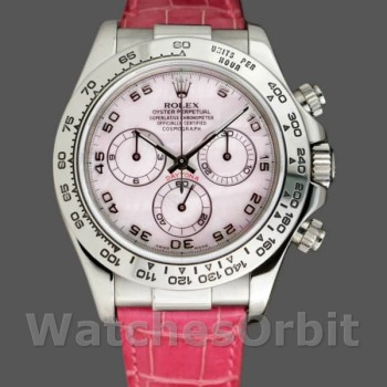 Replica Rolex Daytona 40mm Heren-116519-Rose MOP-Arabisch-Roze Band Roze MOP<br />