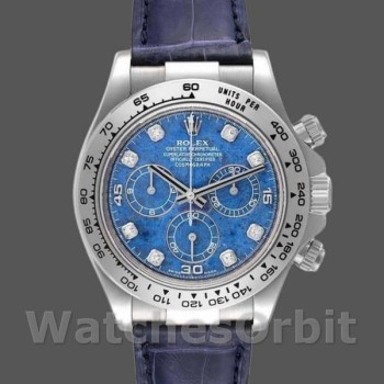 Replica Rolex Daytona 40mm Heren-116519-Sodaliet-Diamanten Wijzerplaat Grijs<br />