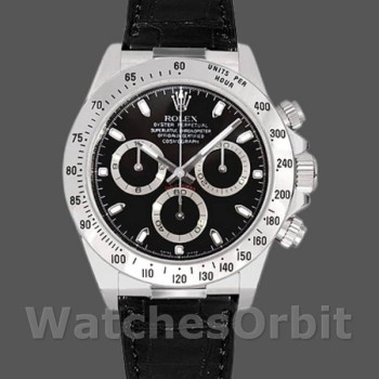 Replica Rolex Daytona 40mm Heren-116519-Witgoud-Zwarte Wijzerplaat Zwart<br />