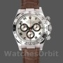 Replica Rolex Daytona 40mm Heren-116519-Witgoud-Racing Wijzerplaat-Bruin Leren Band Racing